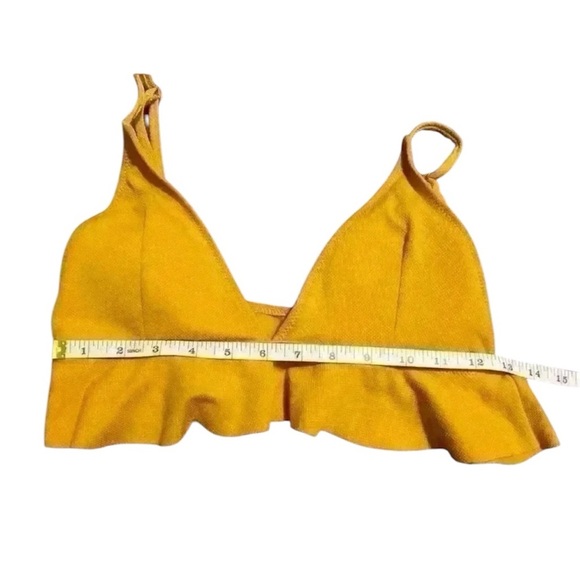 Vintage inspired  bikini top yellow - Picture 1 of 5